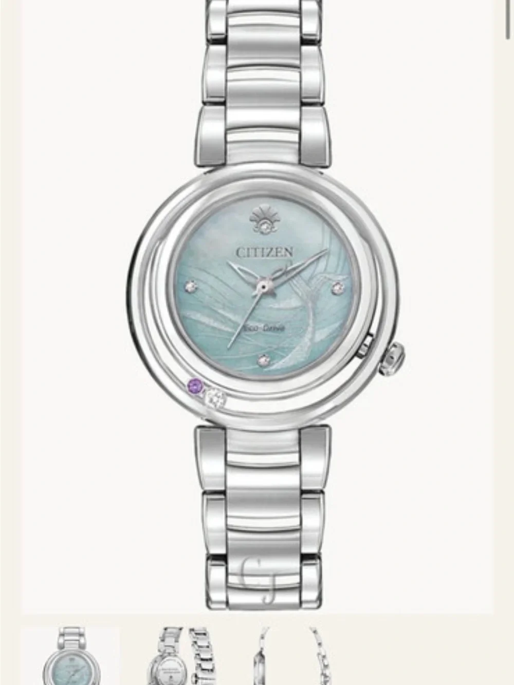 Citizen EM0820-56N ARIEL DISNEY PRINCESS Eco-Drive Diamond Womens Watch